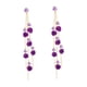 thumbnail image 5 of 3xPendientes Colgantes Pendientes Florales De Moda Pendientes Con Dijes Para Mujer Fiesta De Cumpleaños Púrpura, 5 of 8