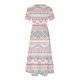 thumbnail image 4 of Puntoco Vestido Midi De Moda Para Mujer Vestido Con Cuello Redondo Y Manga Corta Con Doble Bolsillo Y Estampado Geométrico Pop Rosa S,Regalos Para Mujer Joven, 4 of 4