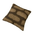 thumbnail image 3 of YFYANG Square Decorative Throw Pillow Case (Without Pillow Insert), Brown Abstract Pattern Bedroom Sofa Car Cushion Cover, 16"x16", 3 of 9