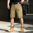 thumbnail image 5 of Fabrcox M-6XL Mens Cargo Short Big and Tall Men Shorts Athletic Outdoor Running Going Out Men's Bermuda Shorts with Zip Pockets No Belt Brown 6XL, 5 of 5