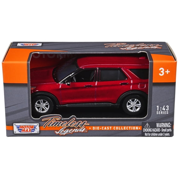 2023 Ford Explorer Red Metallic "Timeless Legends" Series 1/43 Diecast Model Car by Motormax