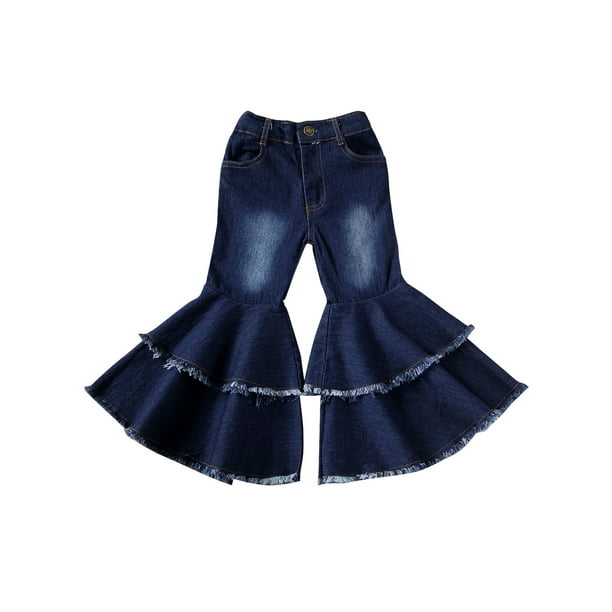Meihuida 27 YEARS Toddler Kid Baby Girl BellBottoms Pant Denim Wide