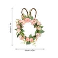 thumbnail image 3 of Flores artificiales, plantas artificiales, decoración de flores falsas, corona de Pascua, decoraciones para fiestas en el hogar, colgante de puerta, guirnalda de simulación de Pascua, corona de amor., 3 of 9