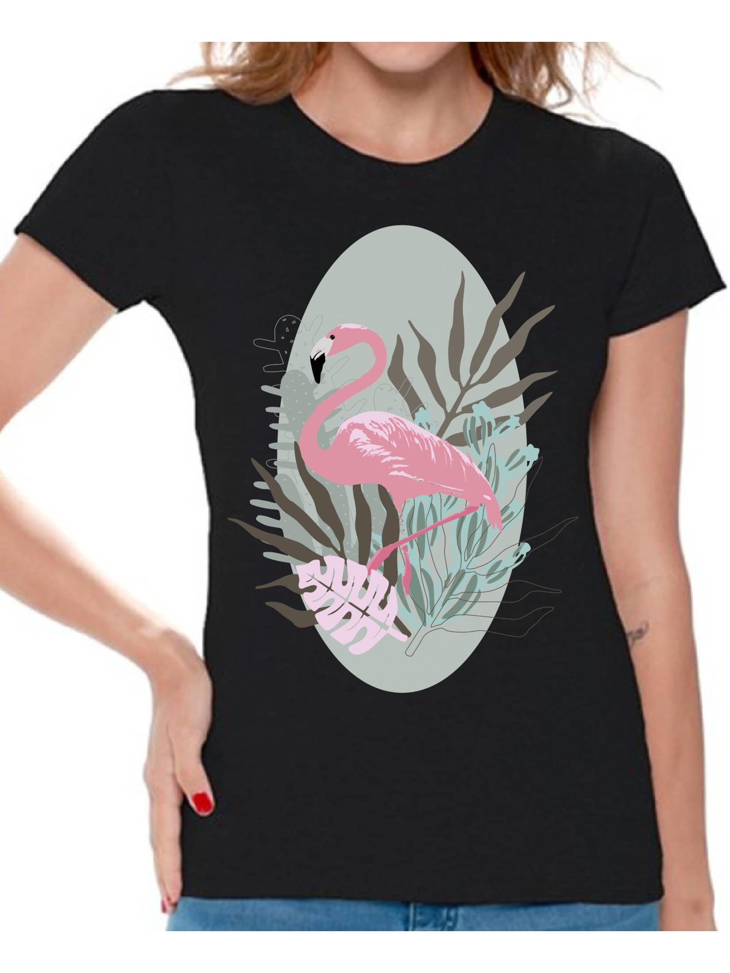 Comfortable Stylish Flamingos Summer Party Pink A Great T-Shirt