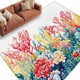 thumbnail image 2 of 5'x8' Area Rugs, Coastal Indoor Outdoor Area Rug for Living Room Bedroom, Summer Beach Red Teal Coral Nautical Washable Bathroom Rugs Kitchen Floor Carpet Mats Home Decor Aesthetic, 2 of 8