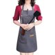 thumbnail image 1 of Delantal para hombres y mujeres con correas ajustables y bolsillos grandes, delantal de lona de algodón para cocinar, delantal de cocina, impermeable, gris, 1 of 7