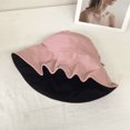 thumbnail image 3 of Sombrero de pescador de doble cara de seda de hielo UPF50 + para mujer, estilo coreano, versátil, fresco, protector solar, sombrero de lavabo informal, 3 of 5
