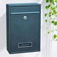 thumbnail image 5 of Metal Locking Mailbox Wall Mounted Rustproof Mail Case Lockable Mail Box 2 Keys Office Letterbox Suggestion Box Grey, 5 of 8