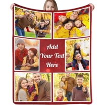 Fathers Day Dad Gifts Custom Blanket with Photos Father Gifts from Daughter Son, Personalized Pictures Blanket Christmas Birthday Gifts for Daddy