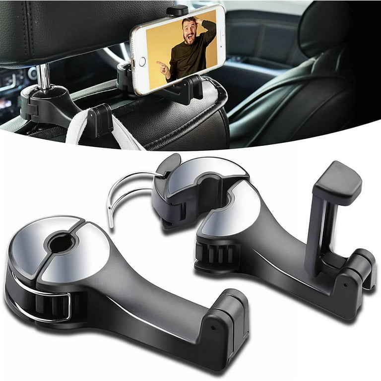 Hard Plastic Car Headrest Hidden Hook with Phone Holder, Car Seat Hooks at  Rs 140 in Surat