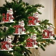 thumbnail image 3 of Christmas Snowman 26 Letters Decor Ornament, Acrylic Flat Red Hat Snowman Snowflake Winter Wonderland Ornaments, 2D A to Z Initial Letters, Personalized Snowman Alphabet Letters Hanging Decor,Gifts J, 3 of 5