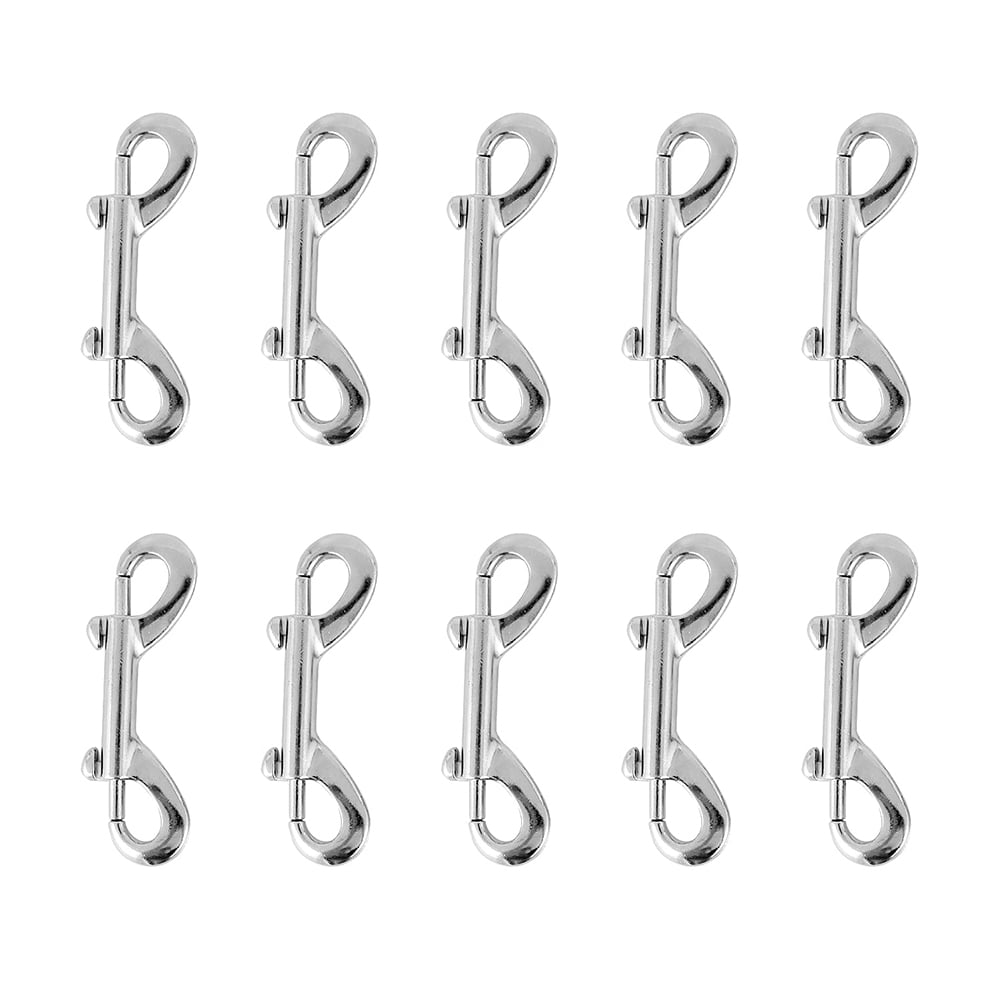 Equine Garage Use Set of 6 Nickel Plated Double Ended Bolt Snaps Bolt Trigger Chain Hook for for Agricultural Home