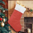 thumbnail image 5 of Coolnut 17.7 Inch Christmas Stockings, Orange Solid Color Presonalized Large Stocking Sock for Family Holiday Xmas Party Decorations 1PC, 5 of 7