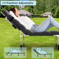 thumbnail image 3 of RJFKSN 28.7" Extra Wide Folding Camping Cot with 2KG Mattress, 5-Position Adjustable Heavy Duty Portable Sleeping Bed for Adults, Office Outdoor Lounge Chair, Gray, 3 of 7