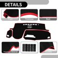 thumbnail image 4 of Cubierta de tablero de Unique Bargains para consola central de automóvil para Lexus RX350 2020-2021, poliéster negro rojo con adhesivo, 1 juego, 4 of 7