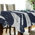 thumbnail image 3 of GZHJMY Cute Whale Square Tablecloth, Waterproof Stain Wrinkle Resistant Washable Polyester Table Cover for Picnic Dinner Holiday Kitchen Party Decor, 54 x 54 in Home Decor, 3 of 7