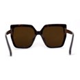 thumbnail image 2 of Womens Oversize Square Minimal Chic Mod Inset Lens Sunglasses Tortoise Brown, 2 of 4