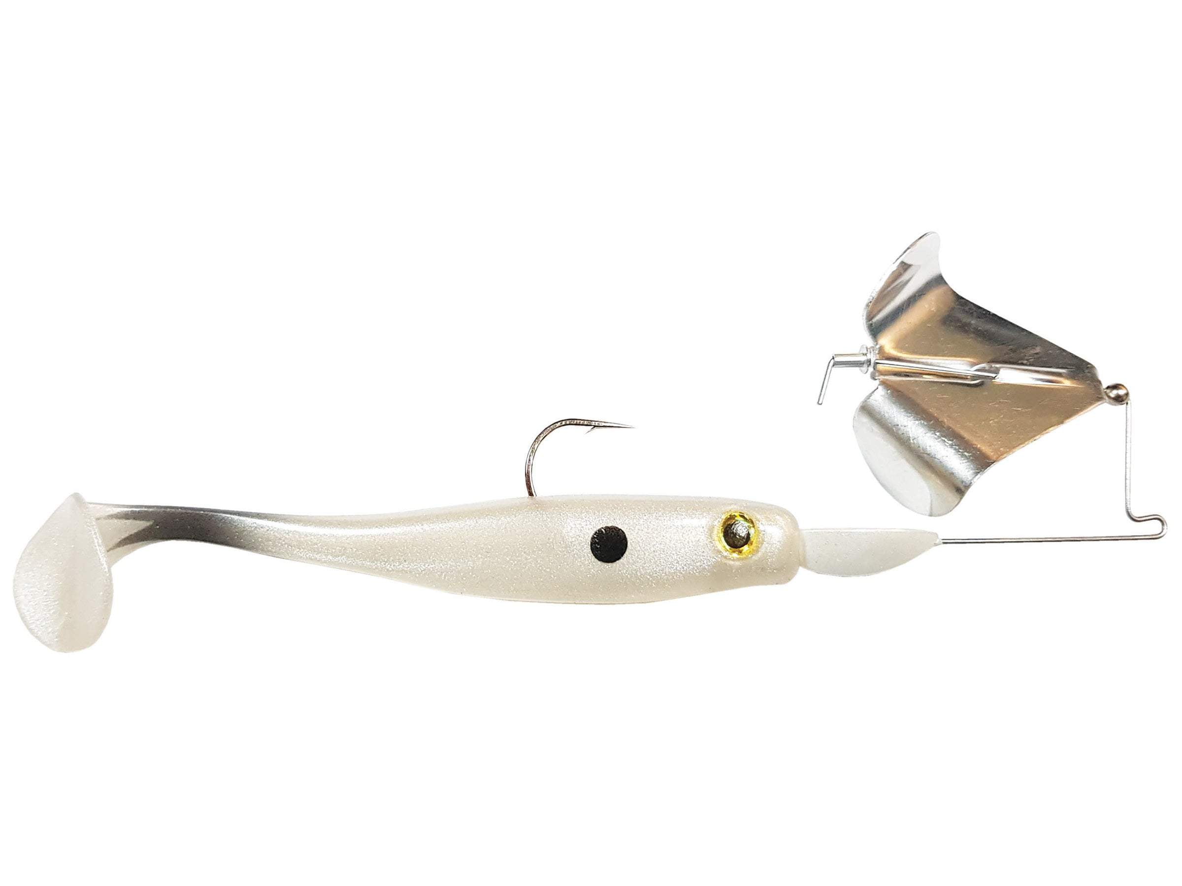 Big Bite Baits Suicide Shad Buzzbait (Silver Blade/Pearly Shad, 1/4 ounce)  