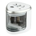 thumbnail image 2 of Electric Pencil Sharpener Gray Double Hole Electric Pencil Sharpener for School Office and Classroom, 2 of 8