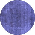 thumbnail image 1 of Ahgly Company Indoor Round Oriental Blue Industrial Area Rugs, 3' Round, 1 of 4