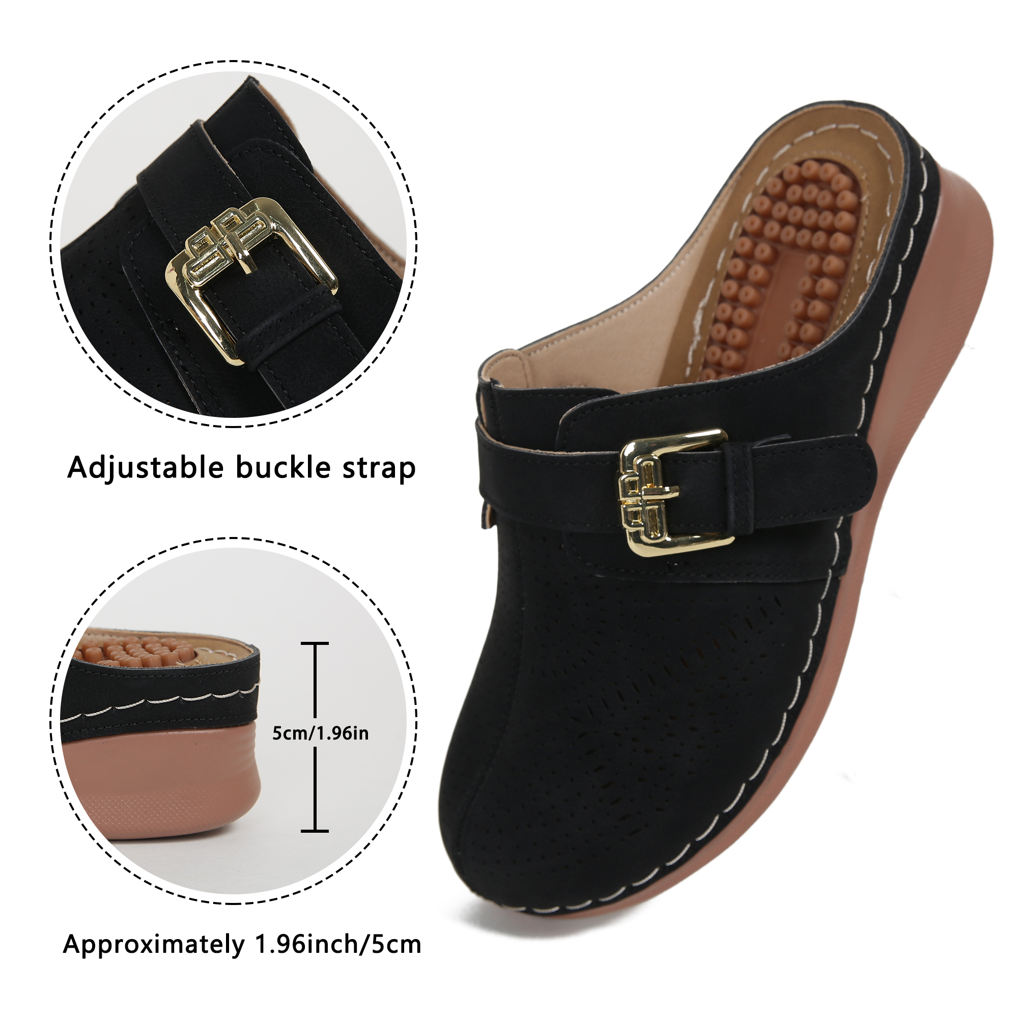 Ablanczoom Women's Comfort Wedge Platform Clogs photo 2