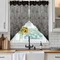 thumbnail image 6 of Ombre Gray Geometric Swag Valances for Windows, Kitchen Window Curtains Over Sink, Modern Abstract Art Window Treatment Curtains for Living Room/Bedroom Curtains 2 Panel Sets 36"x45", 6 of 8