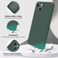 thumbnail image 2 of YWC-Case Compatible avec iPhone 14, Toucher Soyeux Étui de Protection en Silicone, Étui Antichoc avec Doublure en Microfibre, Vert, 2 of 4