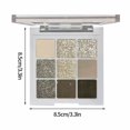 thumbnail image 3 of Eyeshadow Silver Eye Shadow Nine Color Punk Eye Shadow Beads Cement Grey Dark High Cold Makeup 3D Color Makeup Plate, 3 of 9