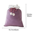 thumbnail image 3 of Wznxdo Christmas Velvet Santa Bags with Drawstring Christmas Santa Gift Bags Large Gift Sack for Xmas Present Party Supply Costume Holiday Wrapping for Christmas Party Gift Wrap Bags, 3 of 6