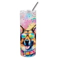 thumbnail image 4 of German Shepherd Hippie Dawg Stainless Steel Skinny Tumbler 3 in x 8.25 in, 4 of 5