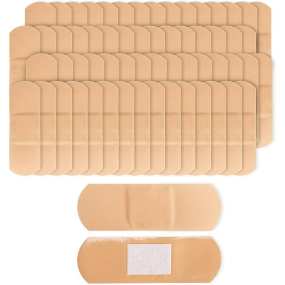 Plastic Flexible Adhesive Bandage Strips, 1” x 3”, 1200 Sterile Bandages for First Aid Kit Wound Care & Protection, 12 Boxes, Latex Free