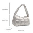 thumbnail image 2 of Bolso acolchado a la moda para mujer, bolso Hobo acolchado de PU de gran capacidad con entramado de diamantes, bolso con asa de calidad suave de Color sólido, 2 of 9