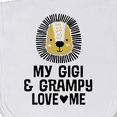 thumbnail image 3 of Inktastic Gigi and Grampy Love Me Grandson Lion Baby Burp Cloth, 3 of 3