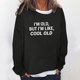 thumbnail image 1 of Pntutb mujeres de gran tamaño texto divertido letra impresa cuello redondo manga larga suelta solo sudadera tops pulóver blusa Pntutb Pntutb-1177, 1 of 5