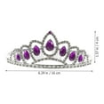 thumbnail image 4 of KAKOWELY Delicada tiara con corona de diamantes de imitación brillantes para boda, novia, graduación, diadema con peine, 4 of 4