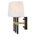 thumbnail image 2 of 56953BK-LCB Hinkley Lighting Saunders - 36W 3 LED Medium Bath Vanity-10.75 Inch Tall and 23 Inch Wide-Black/Lacquered Brass Finish, 2 of 7