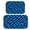 Blue and Black Wavy Checkered Pattern, variant on Yellow and Black Checkered Pattern Bath Mat Set Of 2,Non-Slip Rug for Bathroom,Kitchen,Bedroom,Entrance, 30x17 and 23.5x15.7 Inches