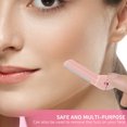 thumbnail image 2 of Muyoka Maquinilla de afeitar para cejas, lavable, ergon贸mica, antideslizante, para hombres y mujeres, herramienta de dermaplaning facial con cuchillas de repuesto para cejas, axila, barba, mushtache, 2 of 7