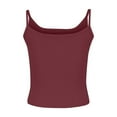 thumbnail image 4 of EHTMSAK Crop Tank Tops for Women Ribbed Square Neck Spaghetti Straps Y2k Tank Top Sleeveless Teen Girl Junior Racerback Camisole, 4 of 4