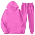 thumbnail image 2 of LISTHA Men's Tracksuits Casual Sweatsuits 2 Piece Tracksuit Autumn Jogger Outfits Long Sleeve Hoodie and Sweatpant Set Hot Pink 2XL, 2 of 6