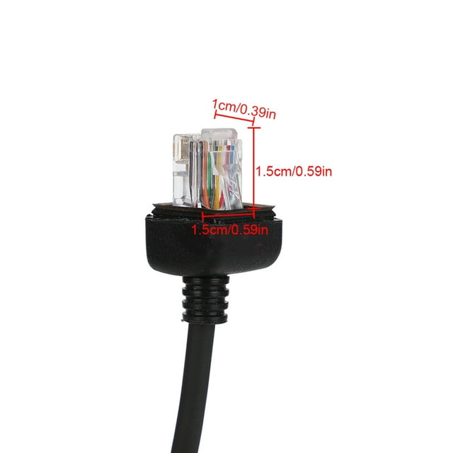 Speaker Mic Hand Microphone Replacement Cable Cord ABS Durable Spring Winding Anti Pull Design for Radio Microphone HM152 HM 152 IC F121S IC F221S IC F520 IC F521