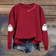 thumbnail image 5 of HUITKMM Chandail à Capuche pour Femmes Imprimé Halloween Manches Longues Sans Capuche Mode Automne Décontracté Col Rond Chandail Graphique pour Automne Hiver, 5 of 5
