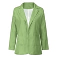 thumbnail image 4 of Zanvin Womens Fall Fashion Blazers Tops 2022 Clearance, Womens Solid Long Sleeve Office Coat Cardigans Suit Long Jacket Tops Green XXL, Gifts for Women, 4 of 6