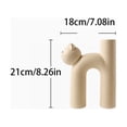 thumbnail image 2 of Kitten Ceramic Hollow Vase Minimalism Style Decor For Wedding Dinner Table Party, 2 of 14