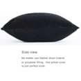 thumbnail image 4 of Fundas de almohada lumbar decorativas negras, fundas de almohada de terciopelo, fundas de almohada para sofá, 12 x 20 pulgadas, juego de 2-18 x 18 pulgadas, juego de 2 negro, 4 of 5