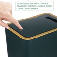 thumbnail image 3 of LOLIPPYY Trash Bin Small Dark Green PP Press to Open Lid 1Pcs, 3 of 6