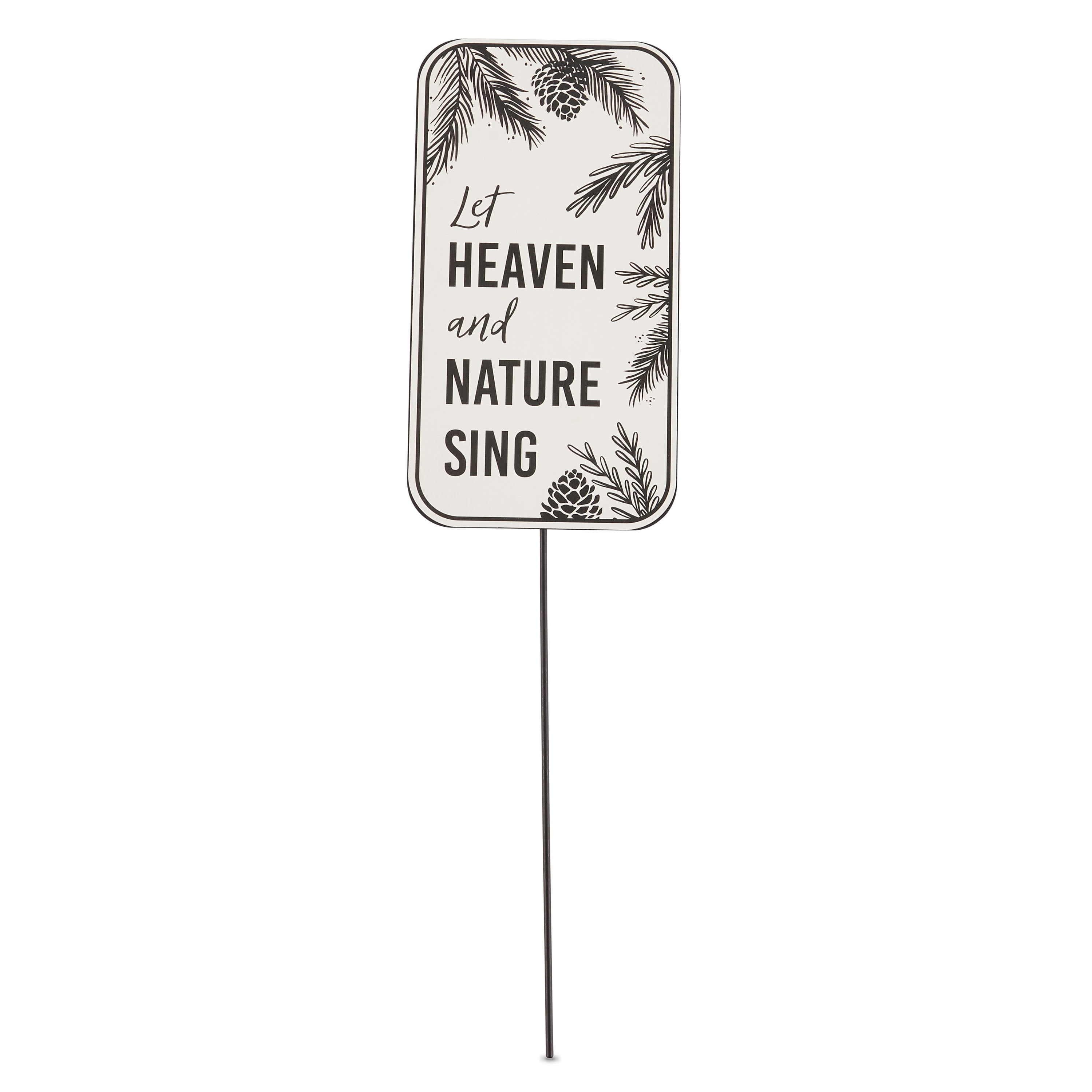 Holiday Time Metal Staked Sign, Heaven and Nature, 17"