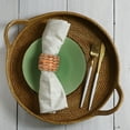 thumbnail image 4 of Uxcell 4pcs Rattan Napkin Rings Woven Grass Napkin Rings for Dining, Brown(2"x2"), 4 of 5