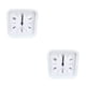 thumbnail image 4 of Inteprter Reloj despertador luminoso silencioso para cabecera, Digital de plástico, reloj que no hace tictac, relojes de repetición táctiles Blanco Cuadrado 2Conjunto, 4 of 6