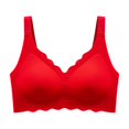 thumbnail image 5 of 42b Bras for Women Push Up No Show Bra Women's Seamless Bra Wavy Wireless Full Coverage Padded Smoothing No Underwire Comfort V Neck Bralettes, 5 of 7